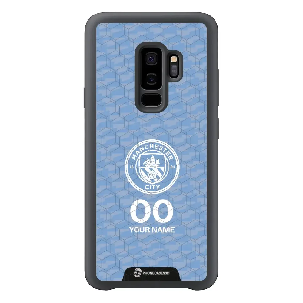 Man City Official 3D Phone Case Design Light Blue Flag Pattern + Name - Image 68