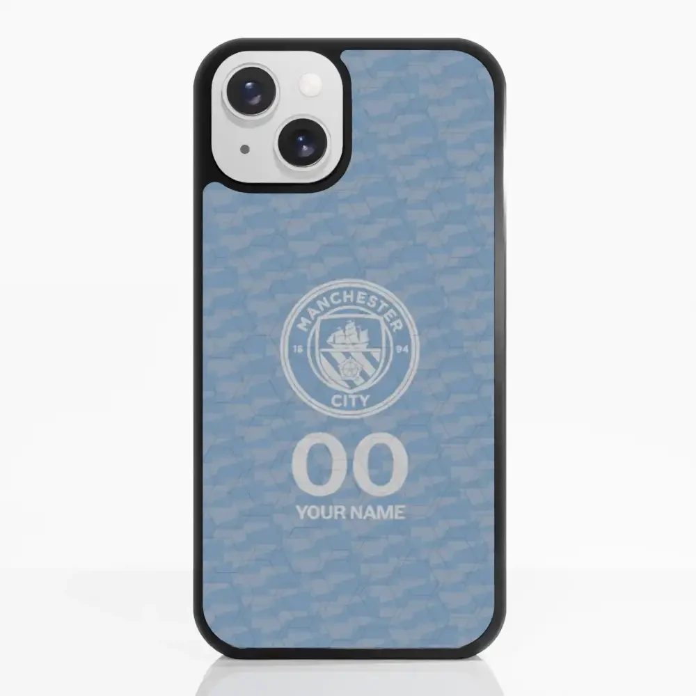 Man City Official 3D Phone Case Design Light Blue Flag Pattern + Name - Image 8