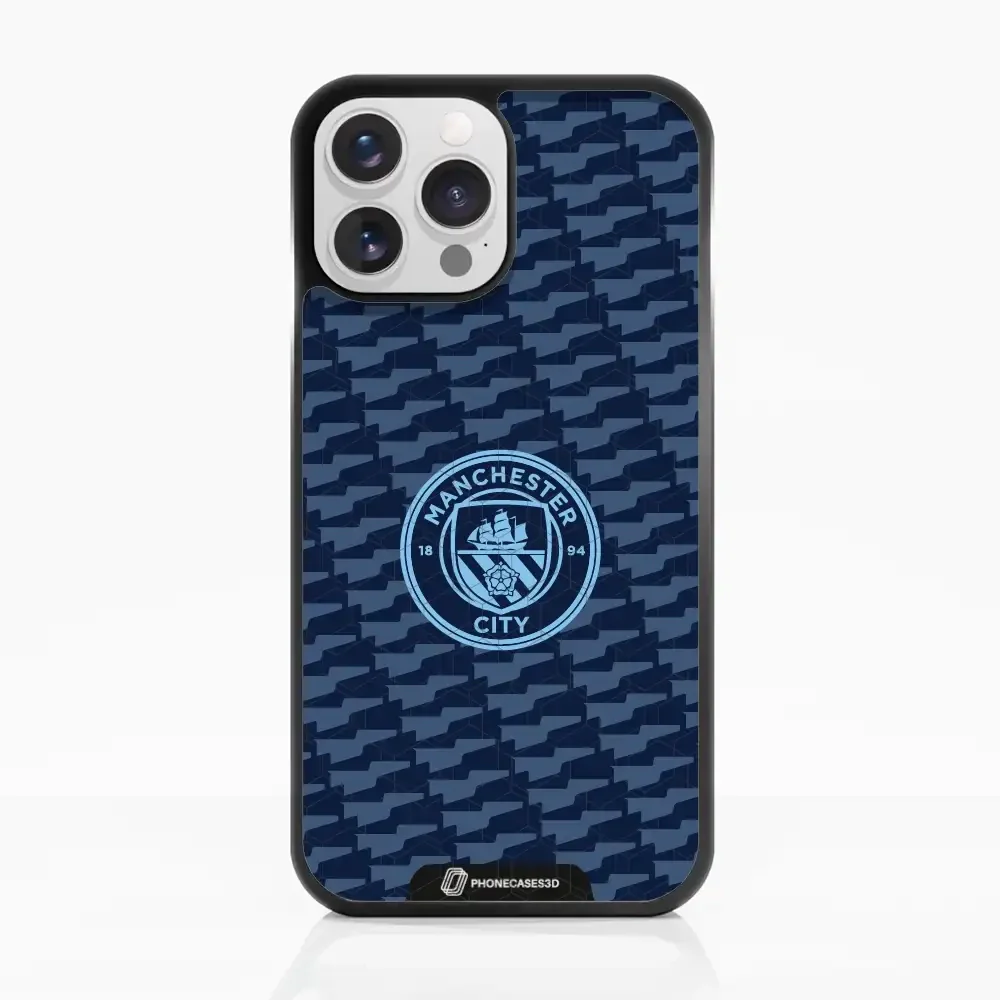 Man City Official 3D Phone Case Design Dark Blue Flag Pattern - Image 11