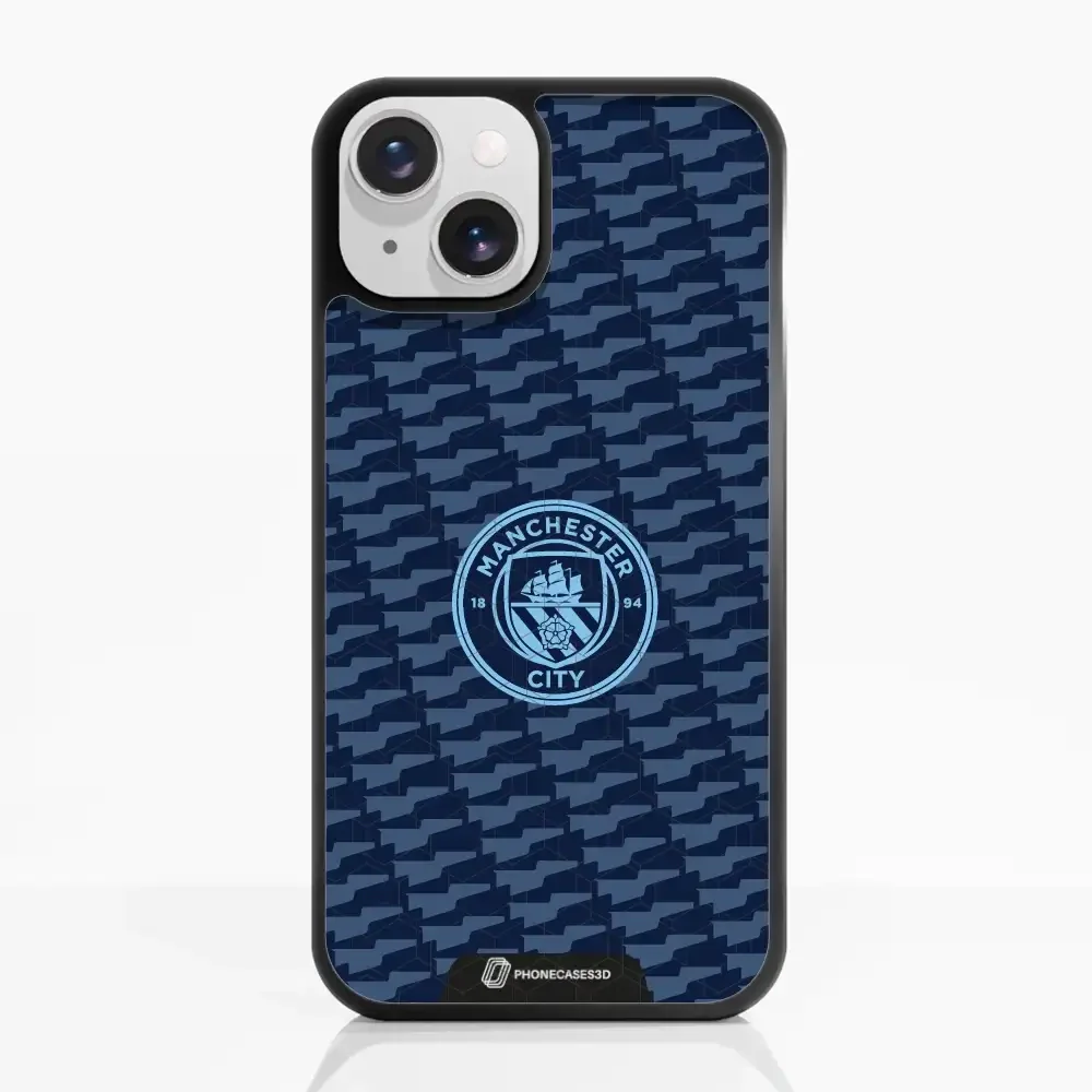 Man City Official 3D Phone Case Design Dark Blue Flag Pattern - Image 12