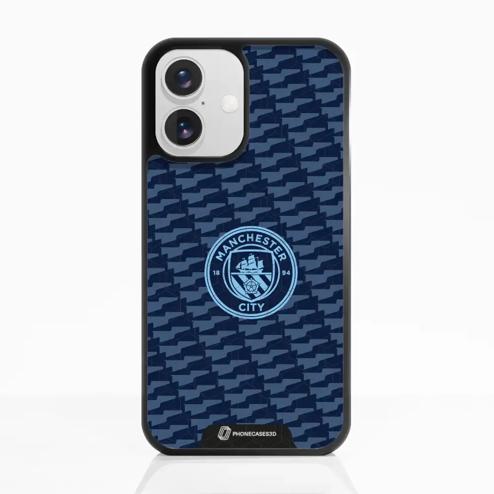 Man City Official 3D Phone Case Design Dark Blue Flag Pattern - Image 20