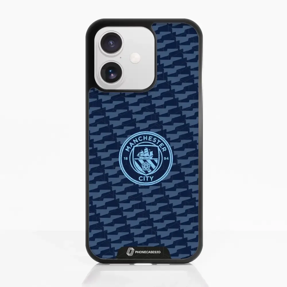Man City Official 3D Phone Case Design Dark Blue Flag Pattern - Image 25