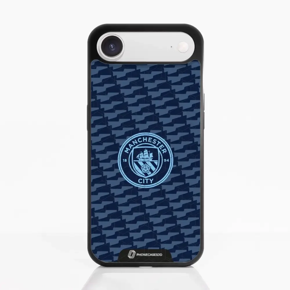 Man City Official 3D Phone Case Design Dark Blue Flag Pattern - Image 26