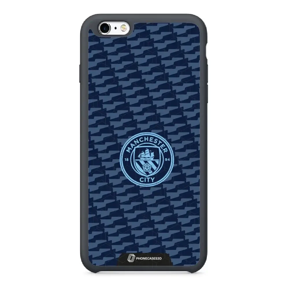 Man City Official 3D Phone Case Design Dark Blue Flag Pattern - Image 32