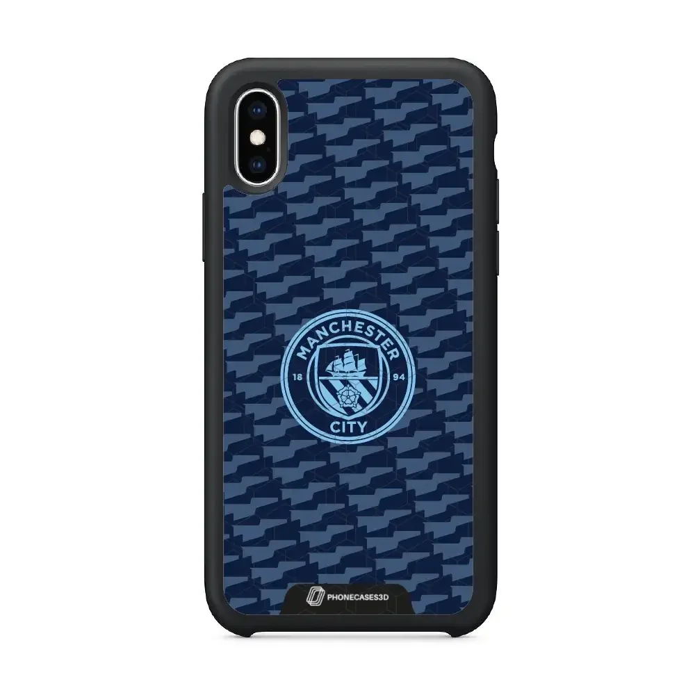 Man City Official 3D Phone Case Design Dark Blue Flag Pattern - Image 39