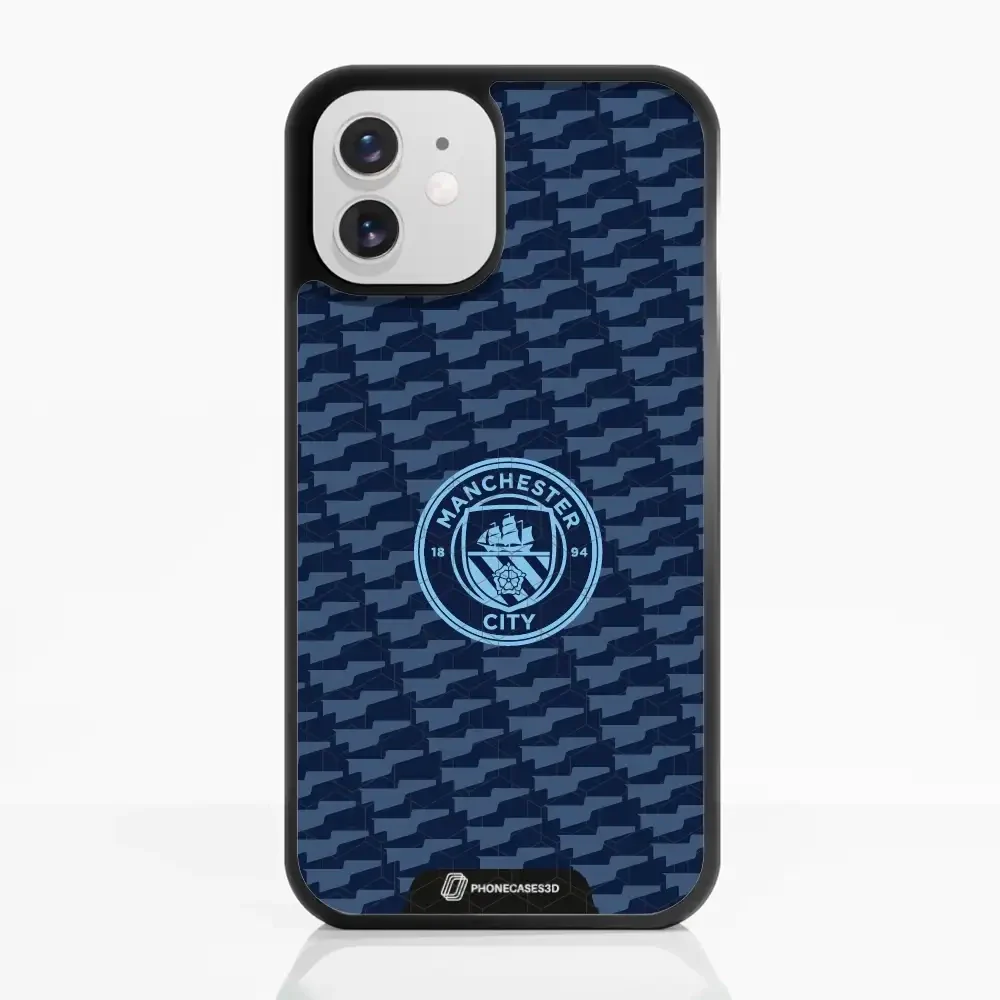 Man City Official 3D Phone Case Design Dark Blue Flag Pattern - Image 4