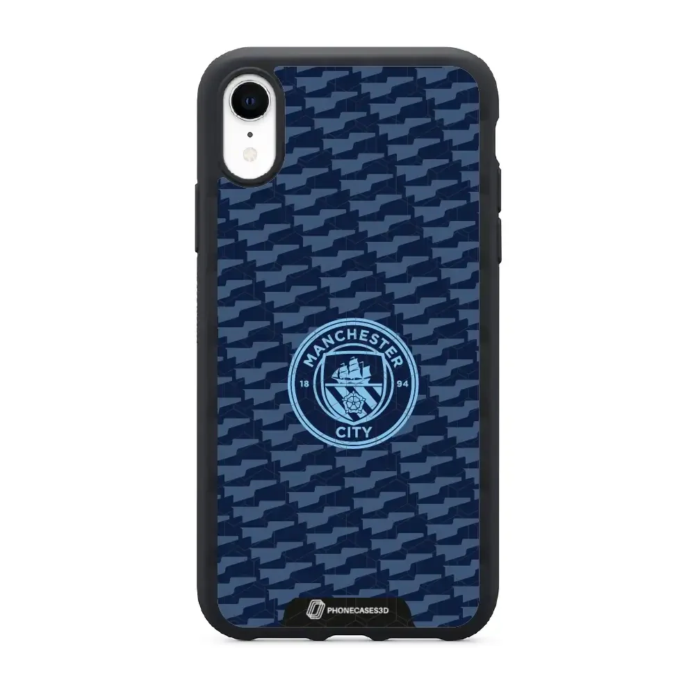 Man City Official 3D Phone Case Design Dark Blue Flag Pattern - Image 40