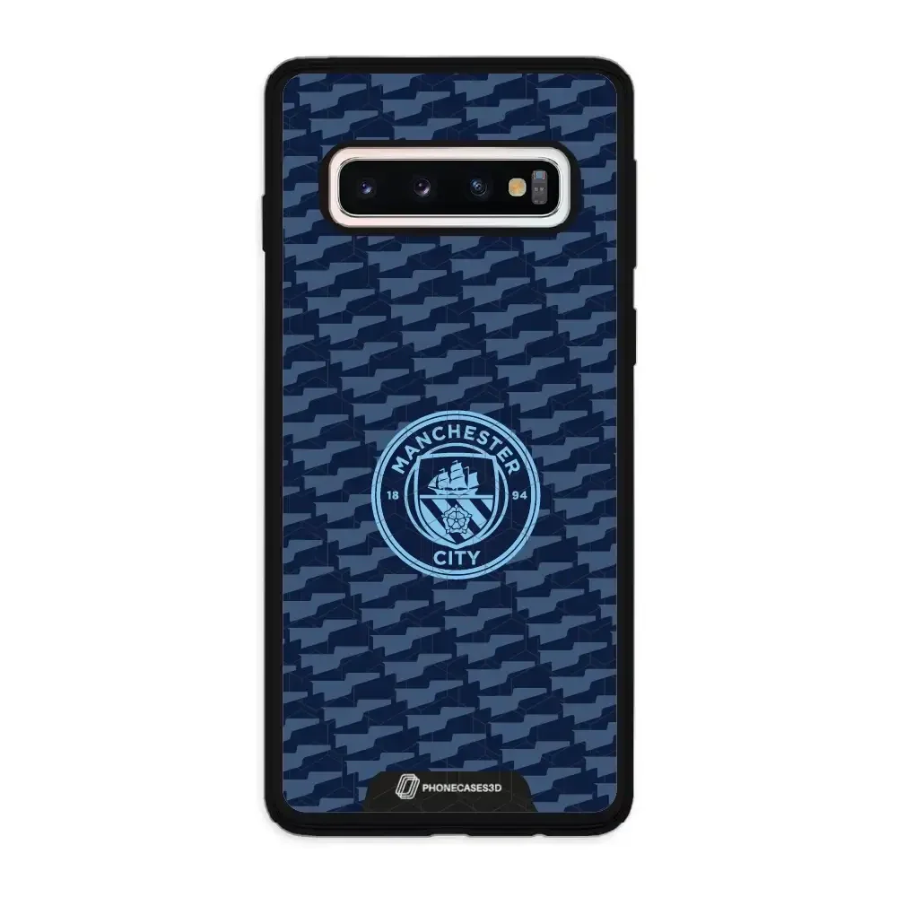 Man City Official 3D Phone Case Design Dark Blue Flag Pattern - Image 45