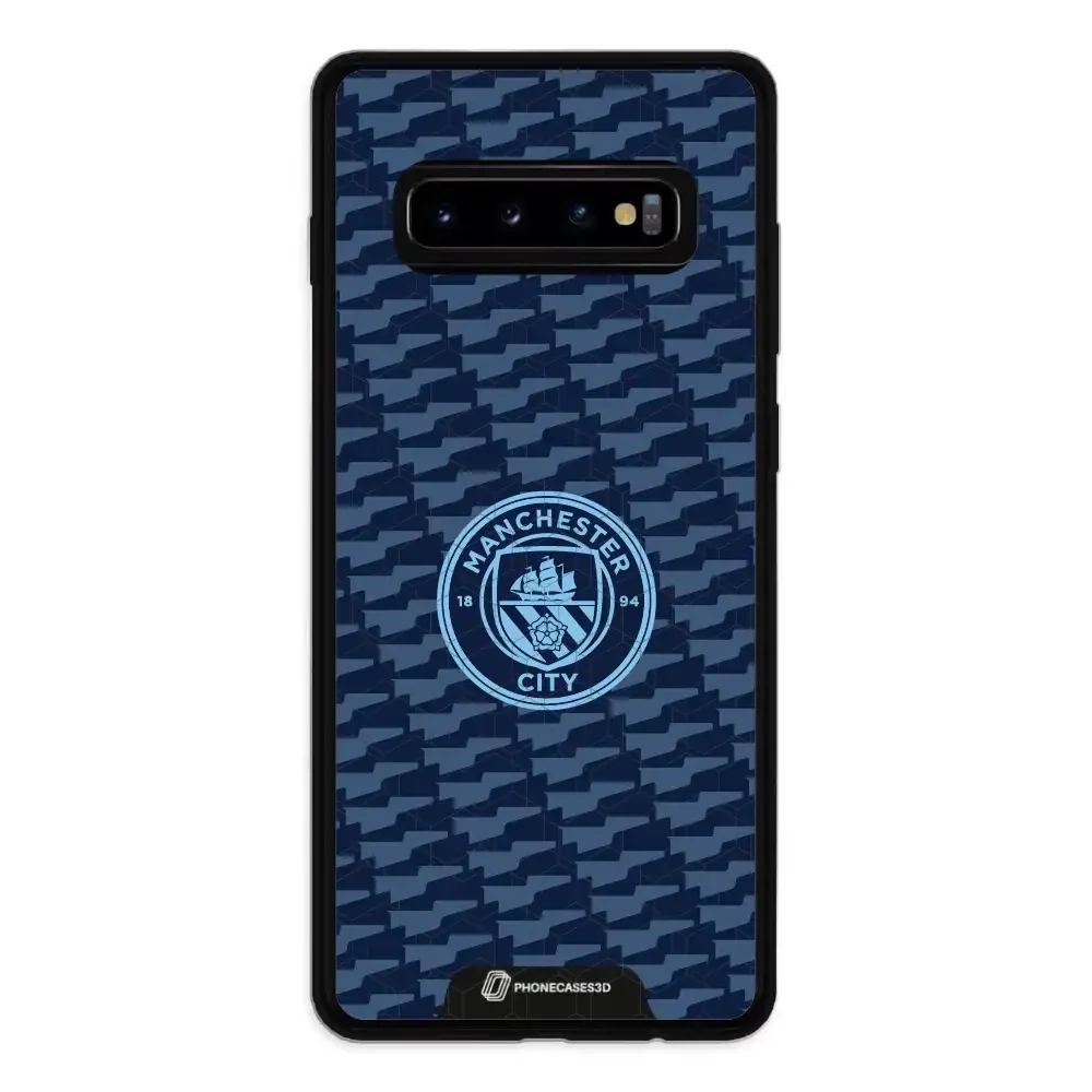 Man City Official 3D Phone Case Design Dark Blue Flag Pattern - Image 47