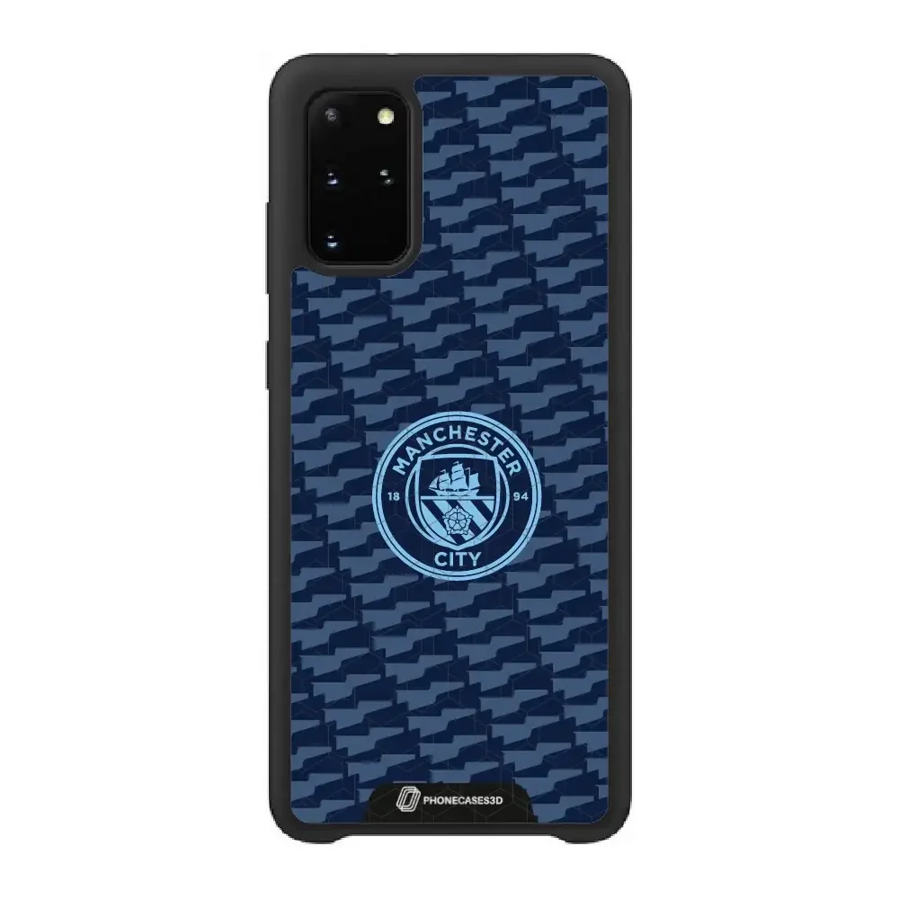 Man City Official 3D Phone Case Design Dark Blue Flag Pattern - Image 48