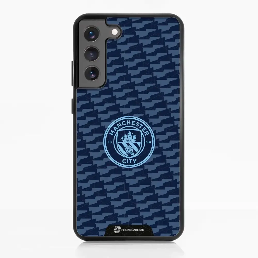 Man City Official 3D Phone Case Design Dark Blue Flag Pattern - Image 56