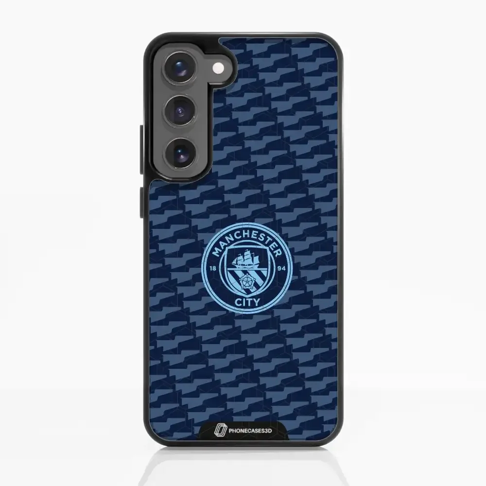 Man City Official 3D Phone Case Design Dark Blue Flag Pattern - Image 58
