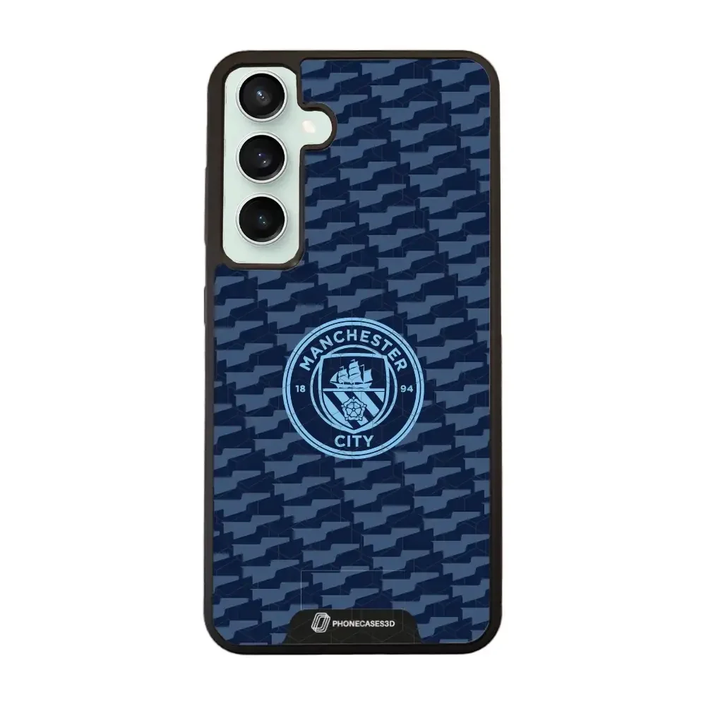 Man City Official 3D Phone Case Design Dark Blue Flag Pattern - Image 59