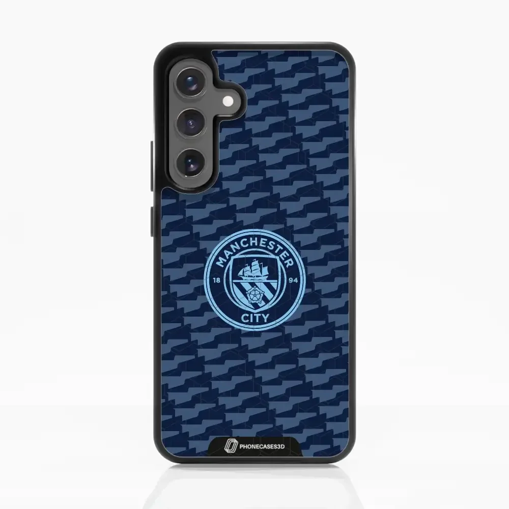 Man City Official 3D Phone Case Design Dark Blue Flag Pattern - Image 63