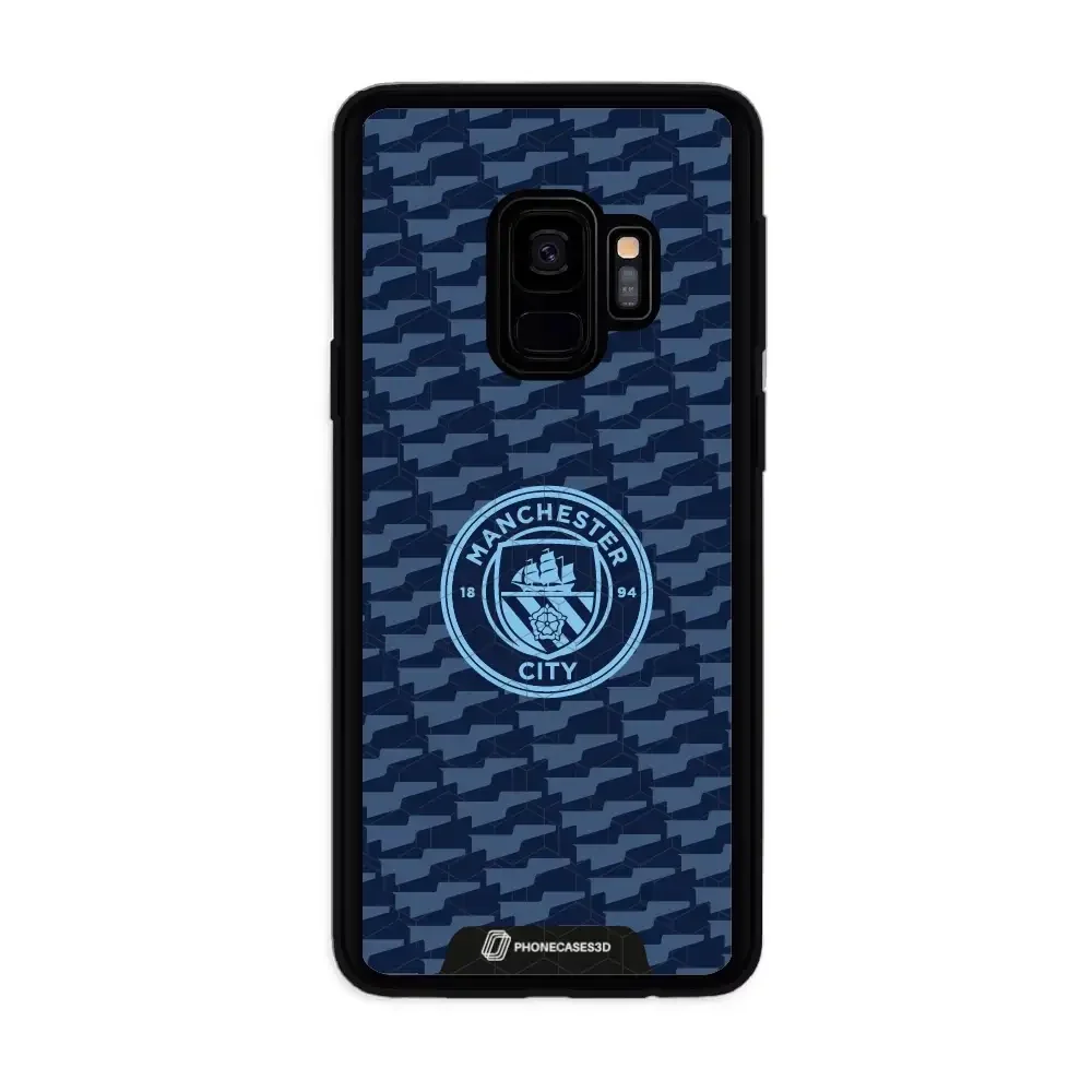 Man City Official 3D Phone Case Design Dark Blue Flag Pattern - Image 68