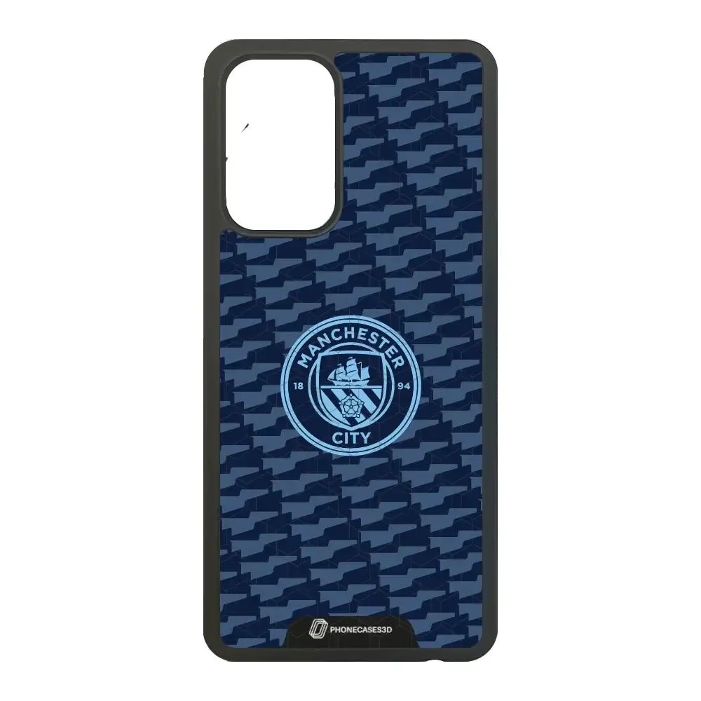 Man City Official 3D Phone Case Design Dark Blue Flag Pattern - Image 72