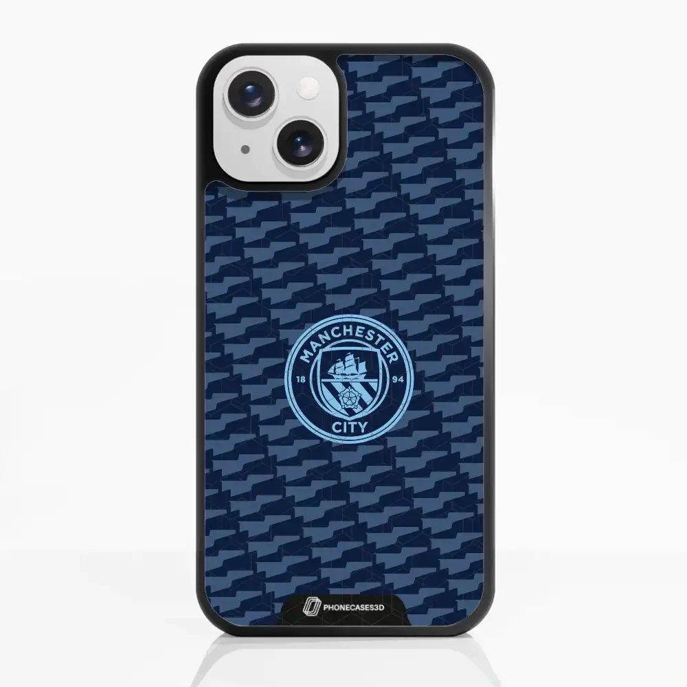 Man City Official 3D Phone Case Design Dark Blue Flag Pattern - Image 8