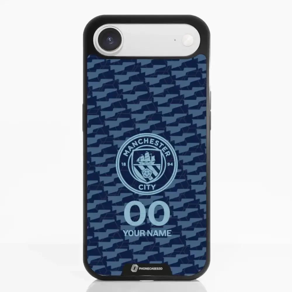 Man City Official 3D Phone Case Design Dark Blue Flag Pattern + Name - Image 26