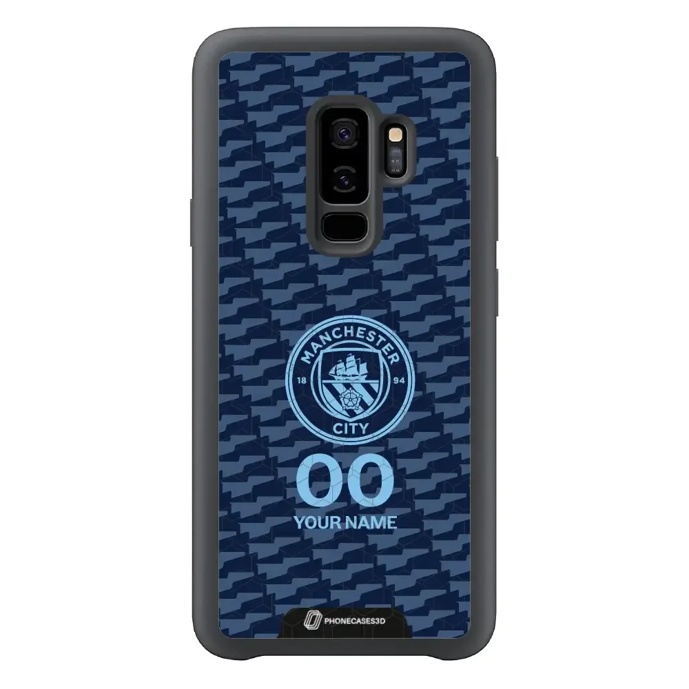 Man City Official 3D Phone Case Design Dark Blue Flag Pattern + Name - Image 69