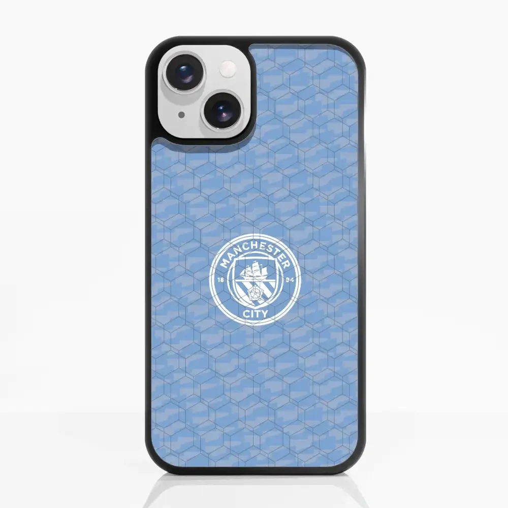 Man City Official 3D Phone Case Design Light Blue Flag Pattern - Image 12