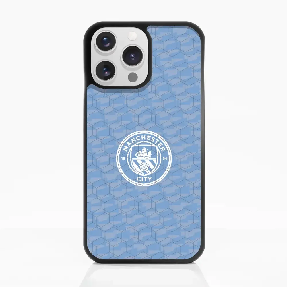 Man City Official 3D Phone Case Design Light Blue Flag Pattern - Image 15