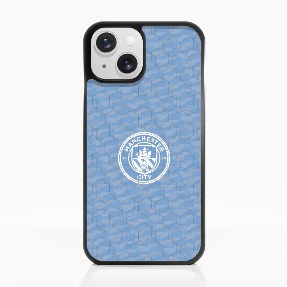 Man City Official 3D Phone Case Design Light Blue Flag Pattern - Image 16
