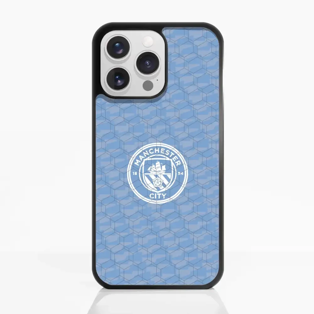 Man City Official 3D Phone Case Design Light Blue Flag Pattern - Image 19