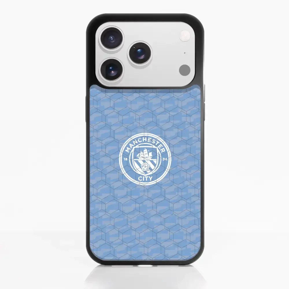 Man City Official 3D Phone Case Design Light Blue Flag Pattern - Image 27