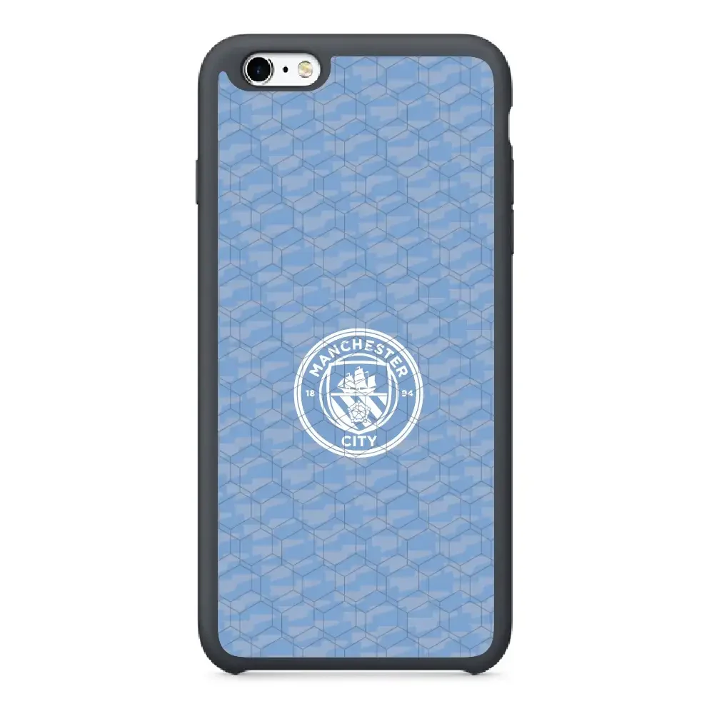 Man City Official 3D Phone Case Design Light Blue Flag Pattern - Image 32