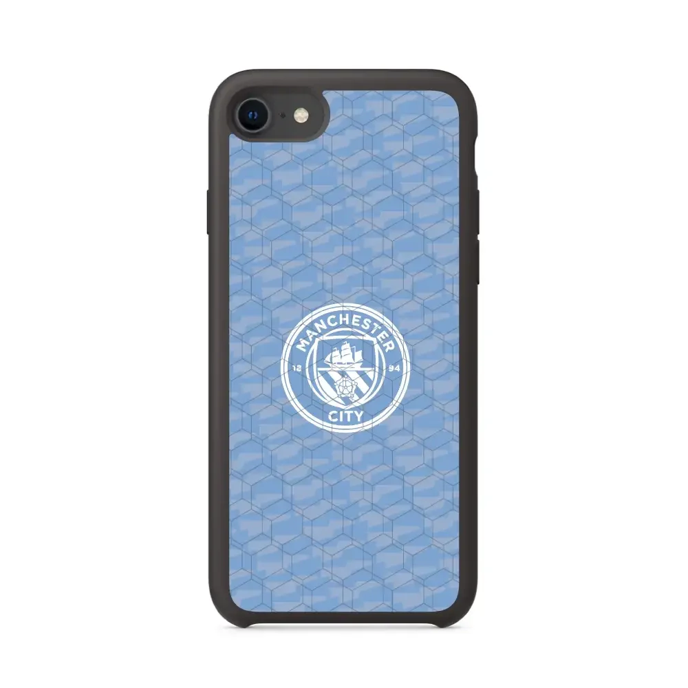Man City Official 3D Phone Case Design Light Blue Flag Pattern - Image 33
