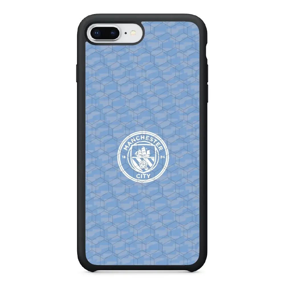 Man City Official 3D Phone Case Design Light Blue Flag Pattern - Image 36