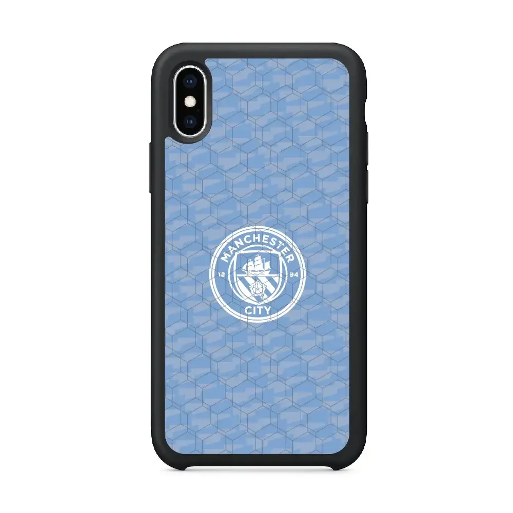 Man City Official 3D Phone Case Design Light Blue Flag Pattern - Image 39
