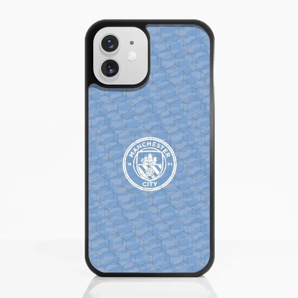 Man City Official 3D Phone Case Design Light Blue Flag Pattern - Image 4
