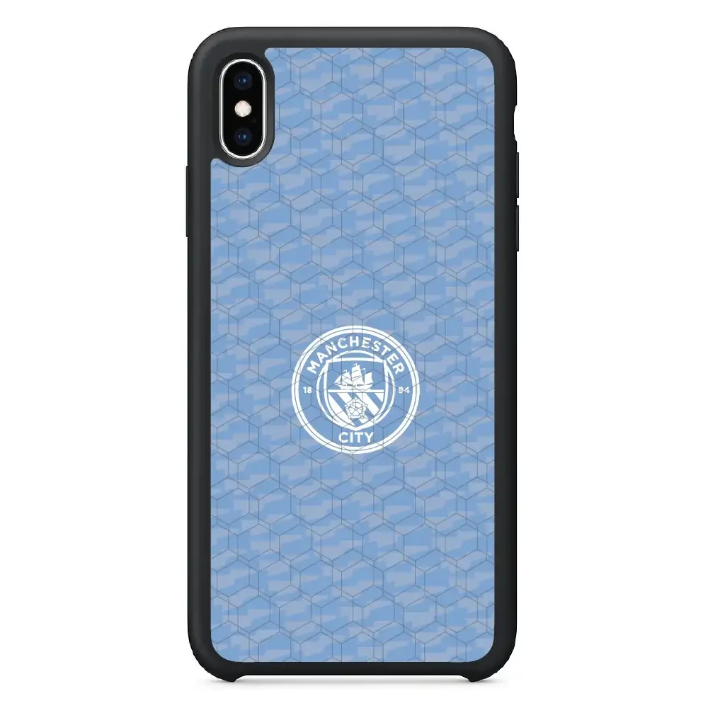 Man City Official 3D Phone Case Design Light Blue Flag Pattern - Image 42