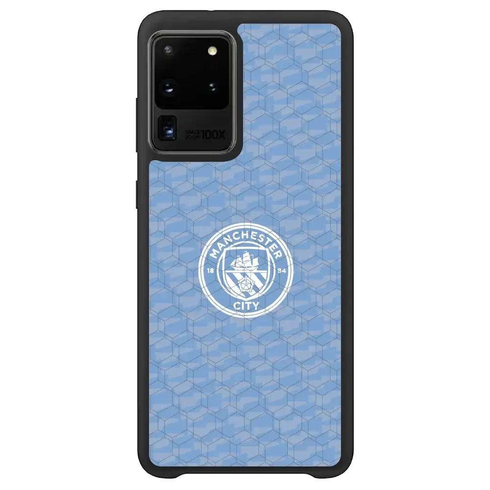 Man City Official 3D Phone Case Design Light Blue Flag Pattern - Image 44