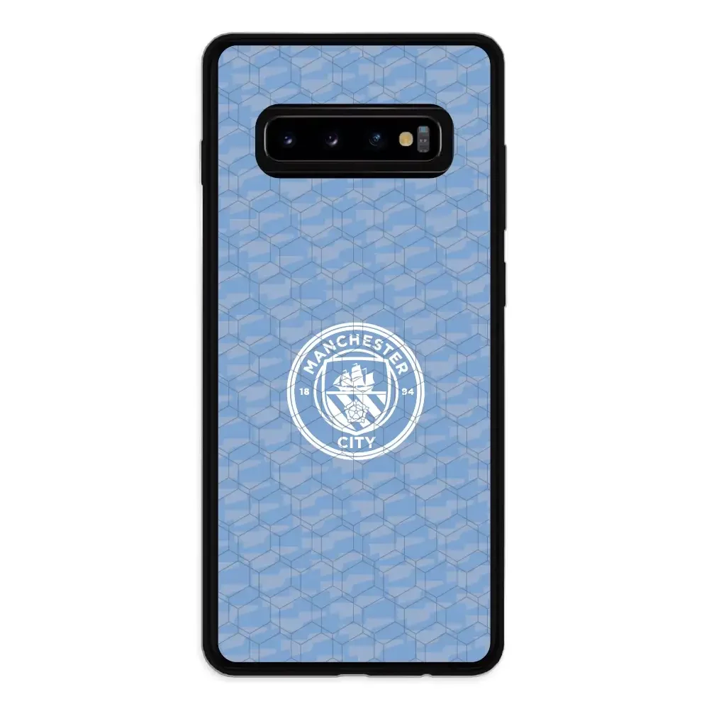 Man City Official 3D Phone Case Design Light Blue Flag Pattern - Image 47