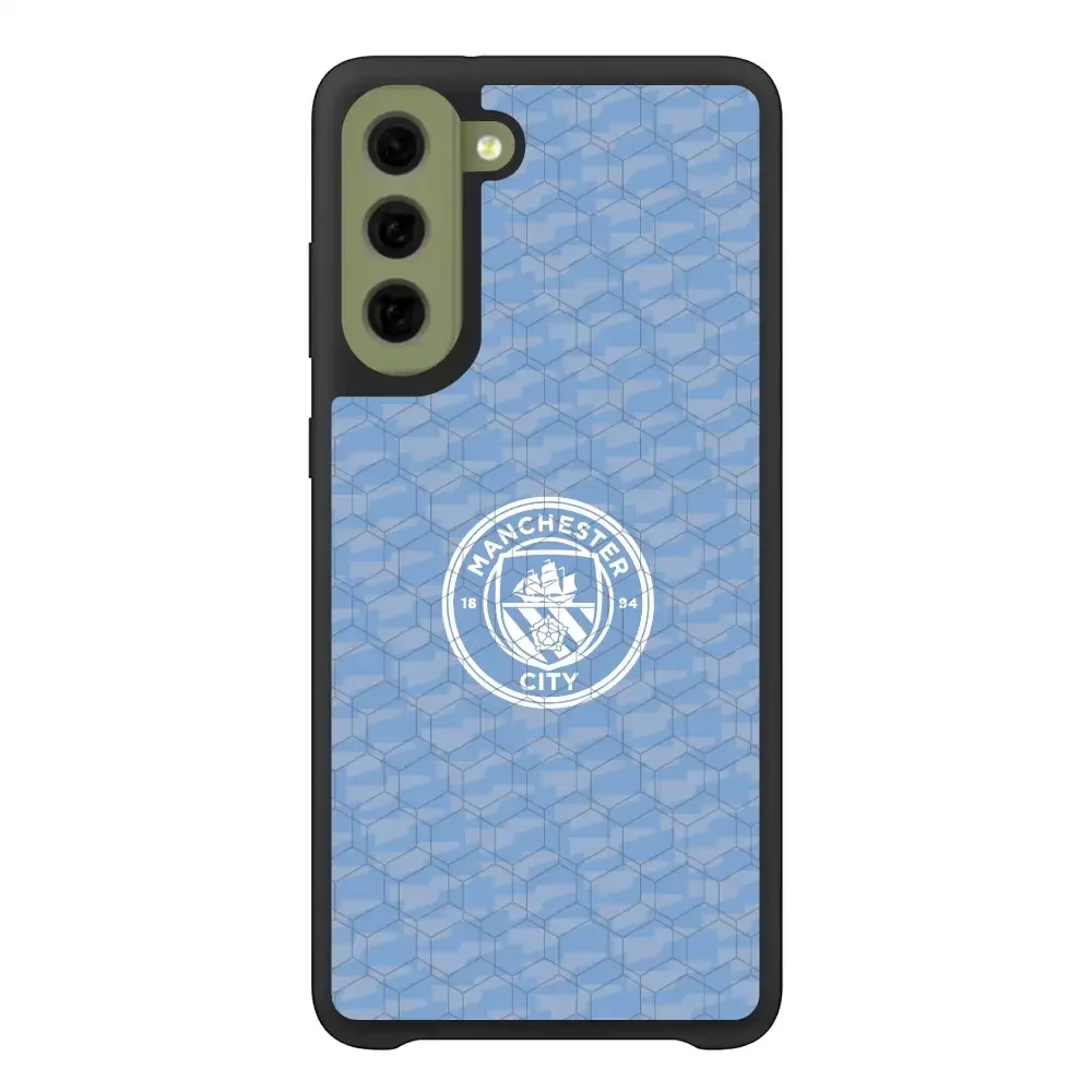 Man City Official 3D Phone Case Design Light Blue Flag Pattern - Image 52