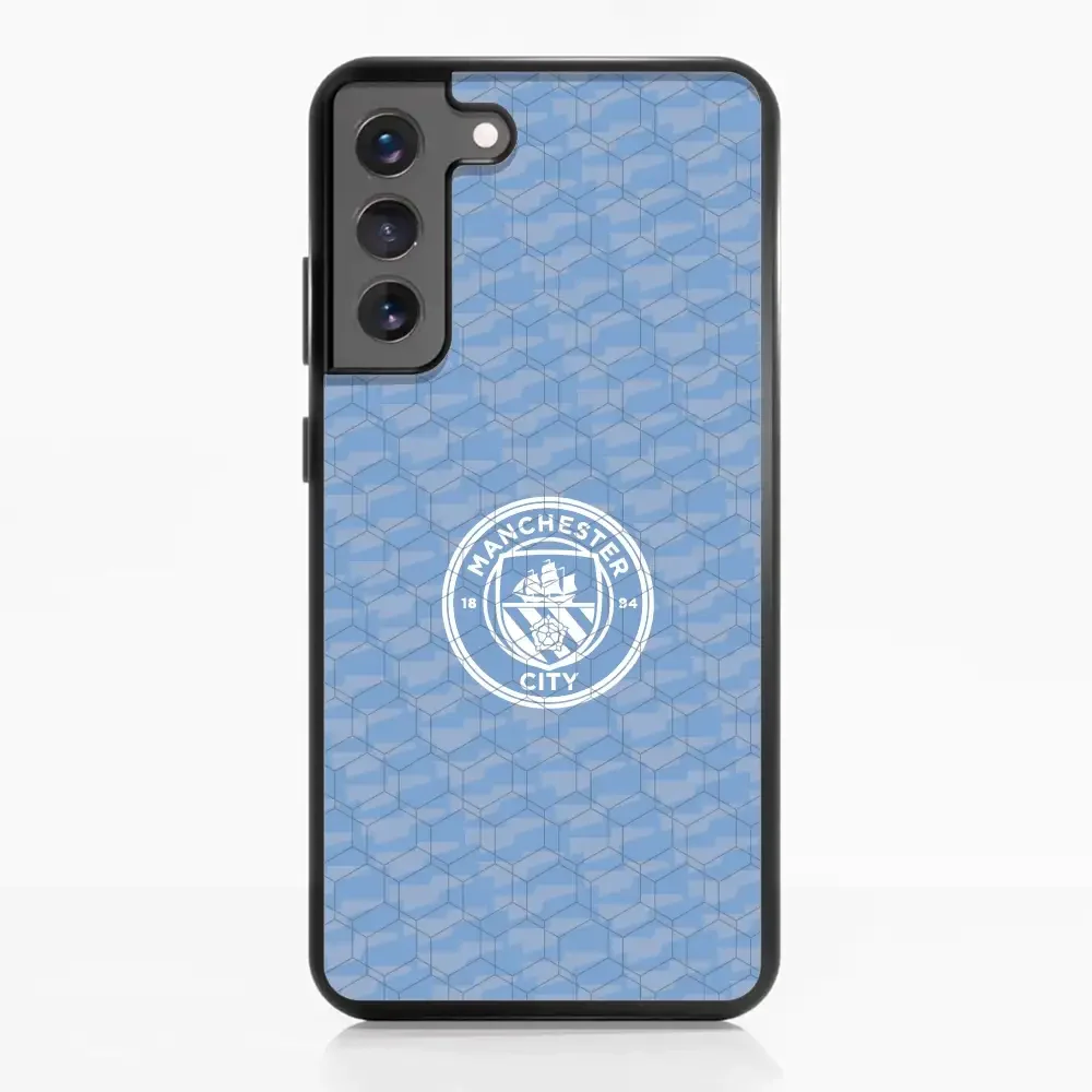 Man City Official 3D Phone Case Design Light Blue Flag Pattern - Image 56