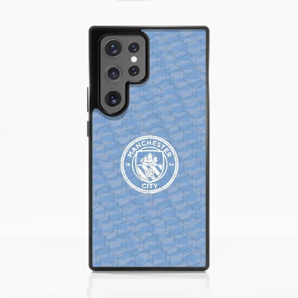 Man City Official 3D Phone Case Design Light Blue Flag Pattern - Image 64