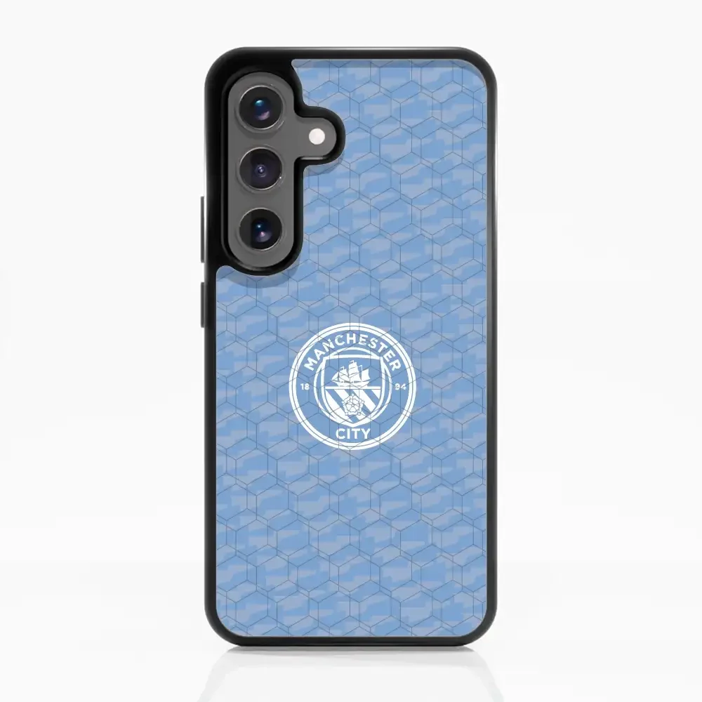 Man City Official 3D Phone Case Design Light Blue Flag Pattern - Image 65