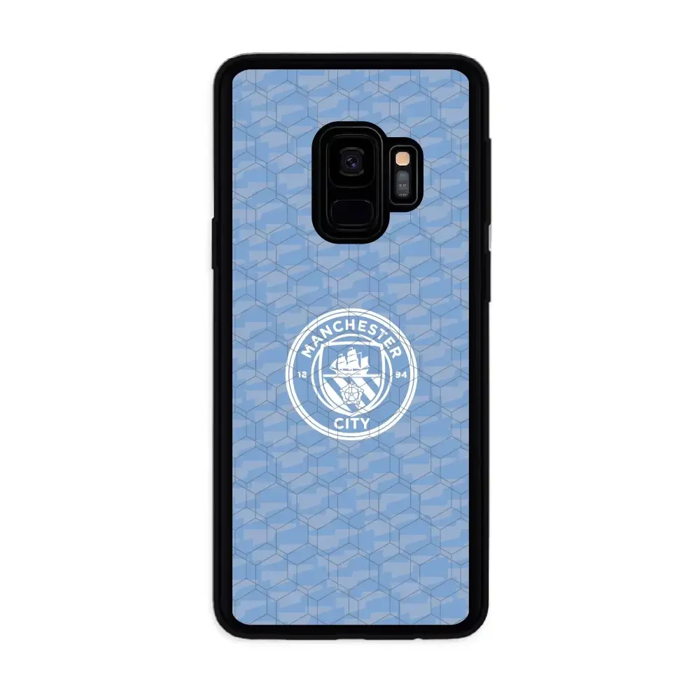 Man City Official 3D Phone Case Design Light Blue Flag Pattern - Image 68
