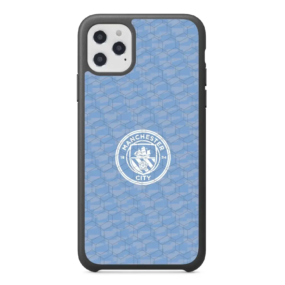 Man City Official 3D Phone Case Design Light Blue Flag Pattern - Image 7