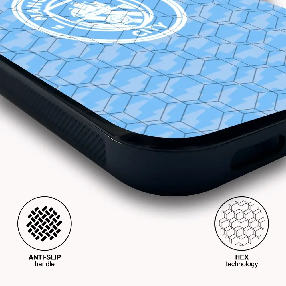 Man City Official 3D Phone Case Design Light Blue Flag Pattern - Image 75