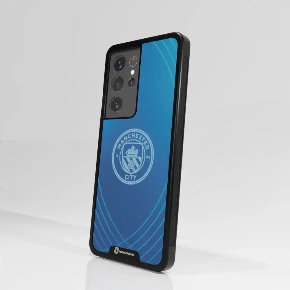 Man City Official 3D Phone Case Design Metalic Blue - Image 101