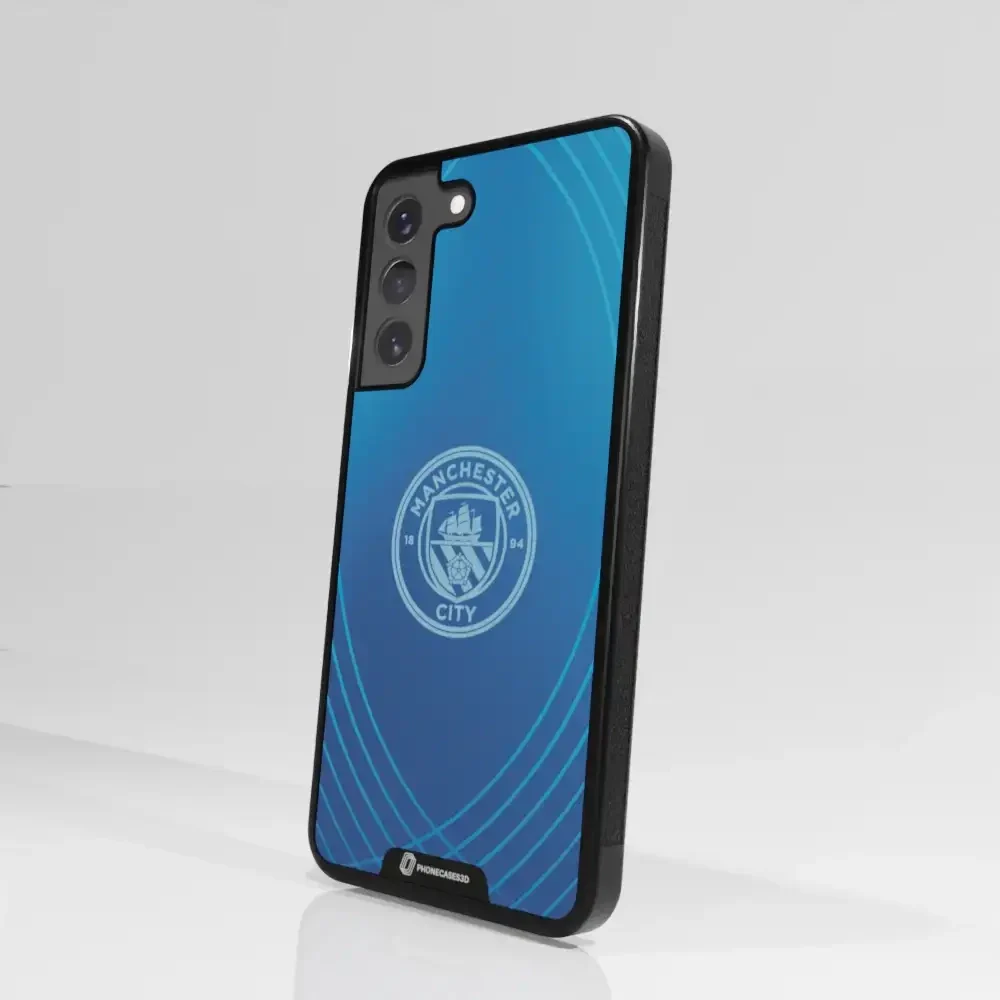 Man City Official 3D Phone Case Design Metalic Blue - Image 103
