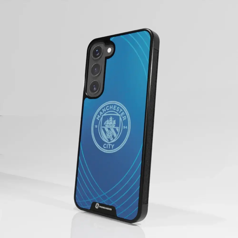 Man City Official 3D Phone Case Design Metalic Blue - Image 105