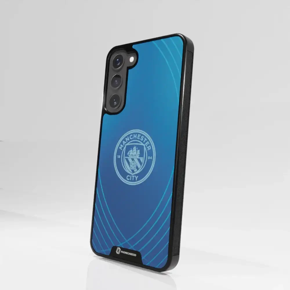 Man City Official 3D Phone Case Design Metalic Blue - Image 106