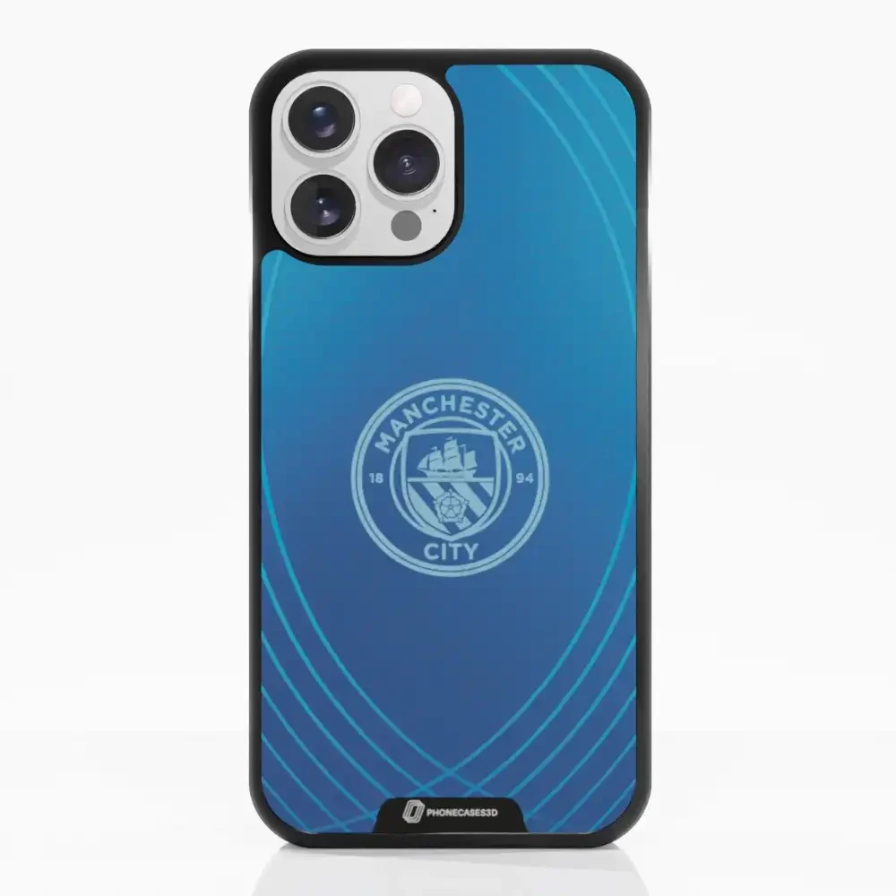 Man City Official 3D Phone Case Design Metalic Blue - Image 11