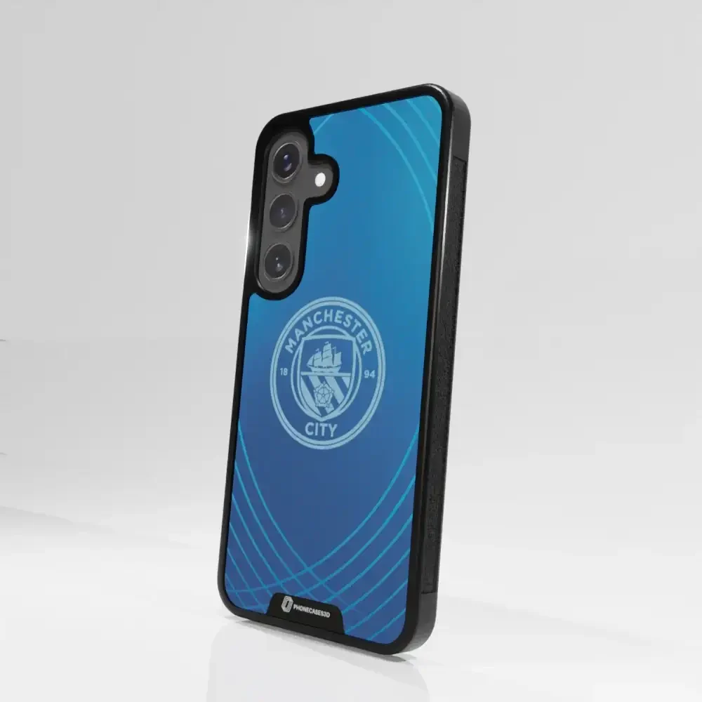 Man City Official 3D Phone Case Design Metalic Blue - Image 111