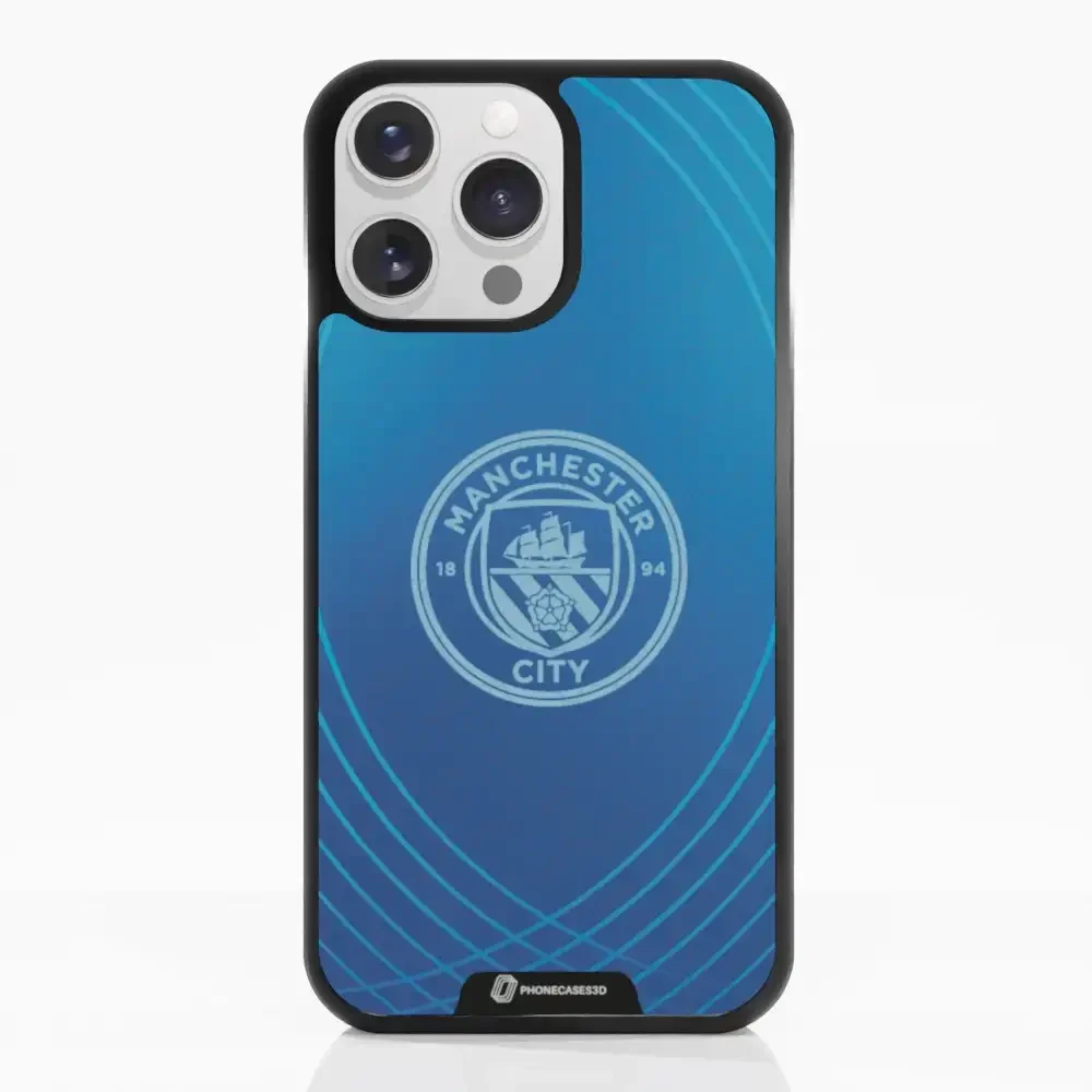 Man City Official 3D Phone Case Design Metalic Blue - Image 14